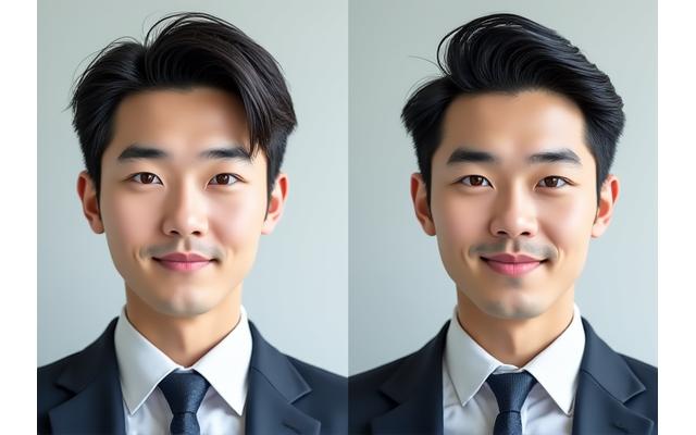 ビジネスカットで洗練された印象に変わった男性のビフォーアフター